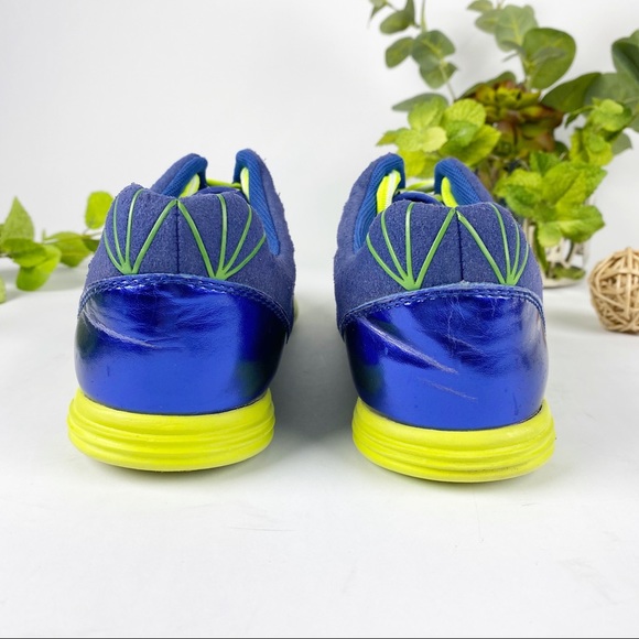 Coach Darla Sneaker Lace Up Tennis Shoe Blue Neon - Picture 3 of 8